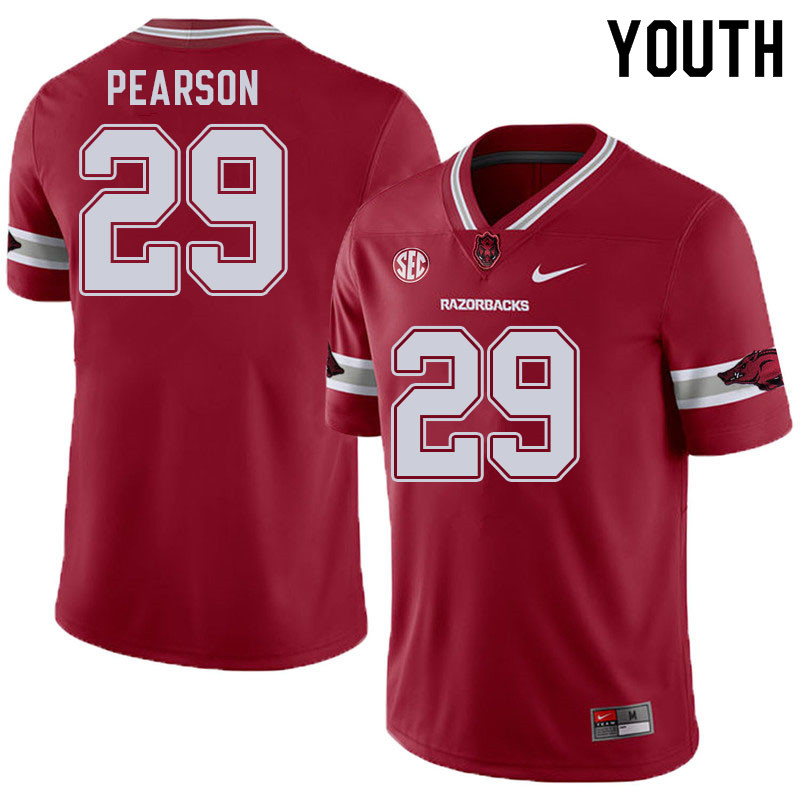 Youth #29 Cade Pearson Arkansas Razorbacks College Football Jerseys Sale-Alternate Cardinal